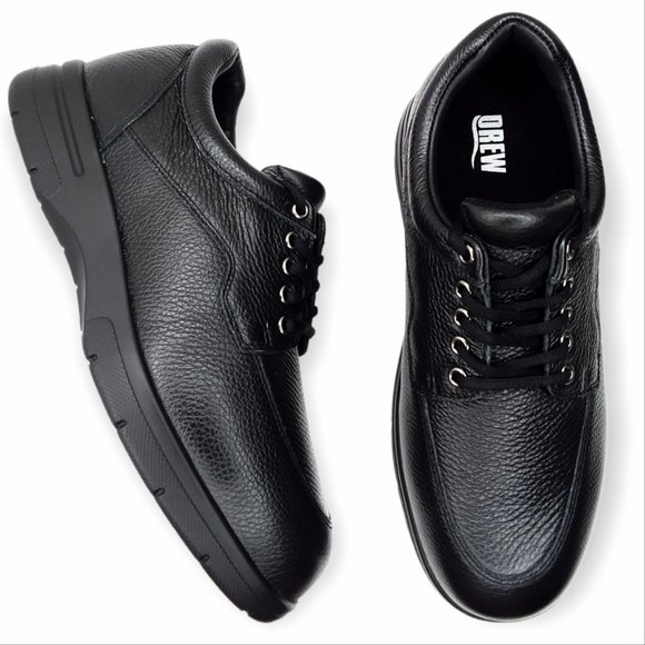 NWT Drew Walker II Oxford Shoes Size 10 4W Black Leather Orthopedic Dri-Lex